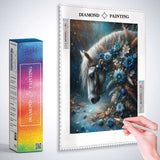 Horse with flowers — Diamond Painting Kit, product view 3