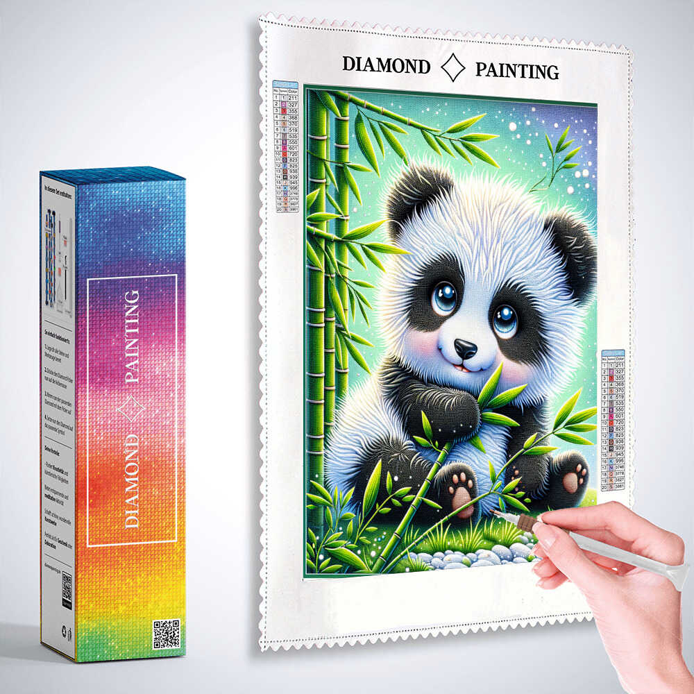 Little Panda — Diamond Painting Kit, product view 3