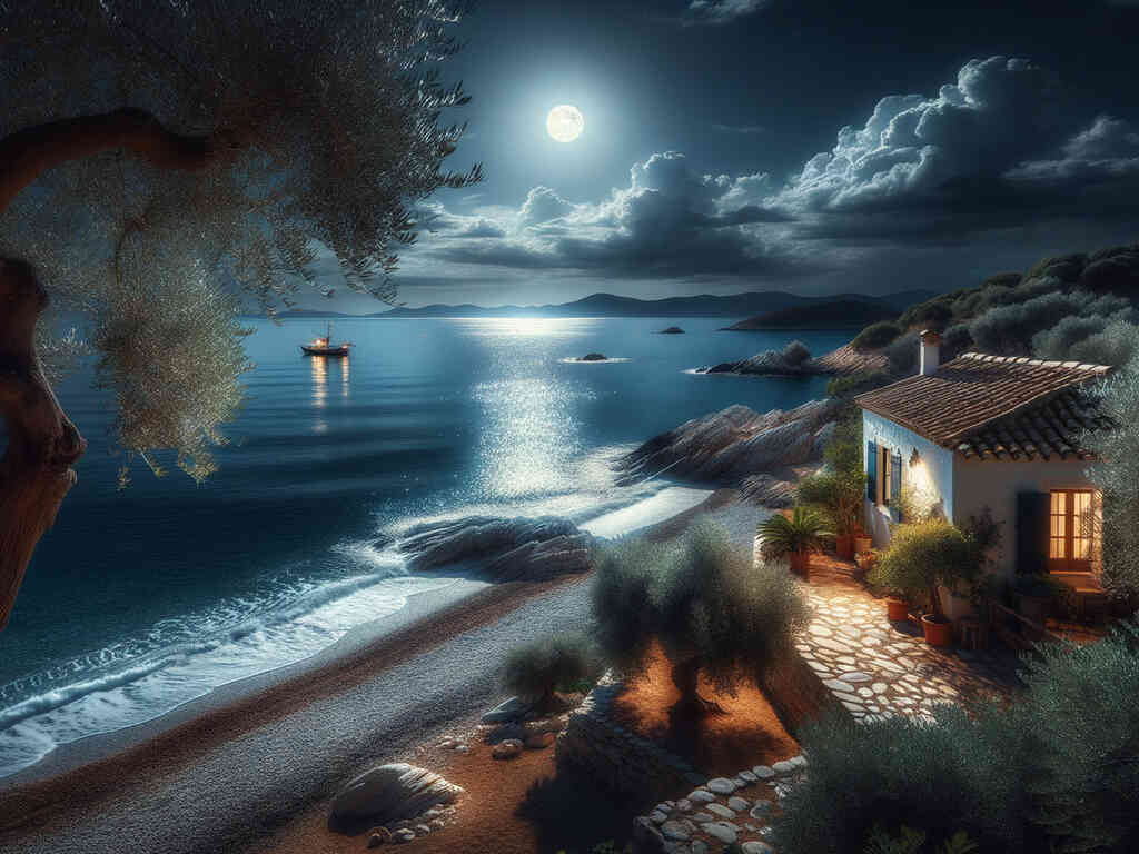 Good Night by the Ocean — Diamond Painting Kit design
