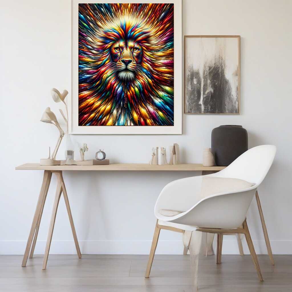 Lion Dreadlocks — Diamond Painting Kit, product view 2