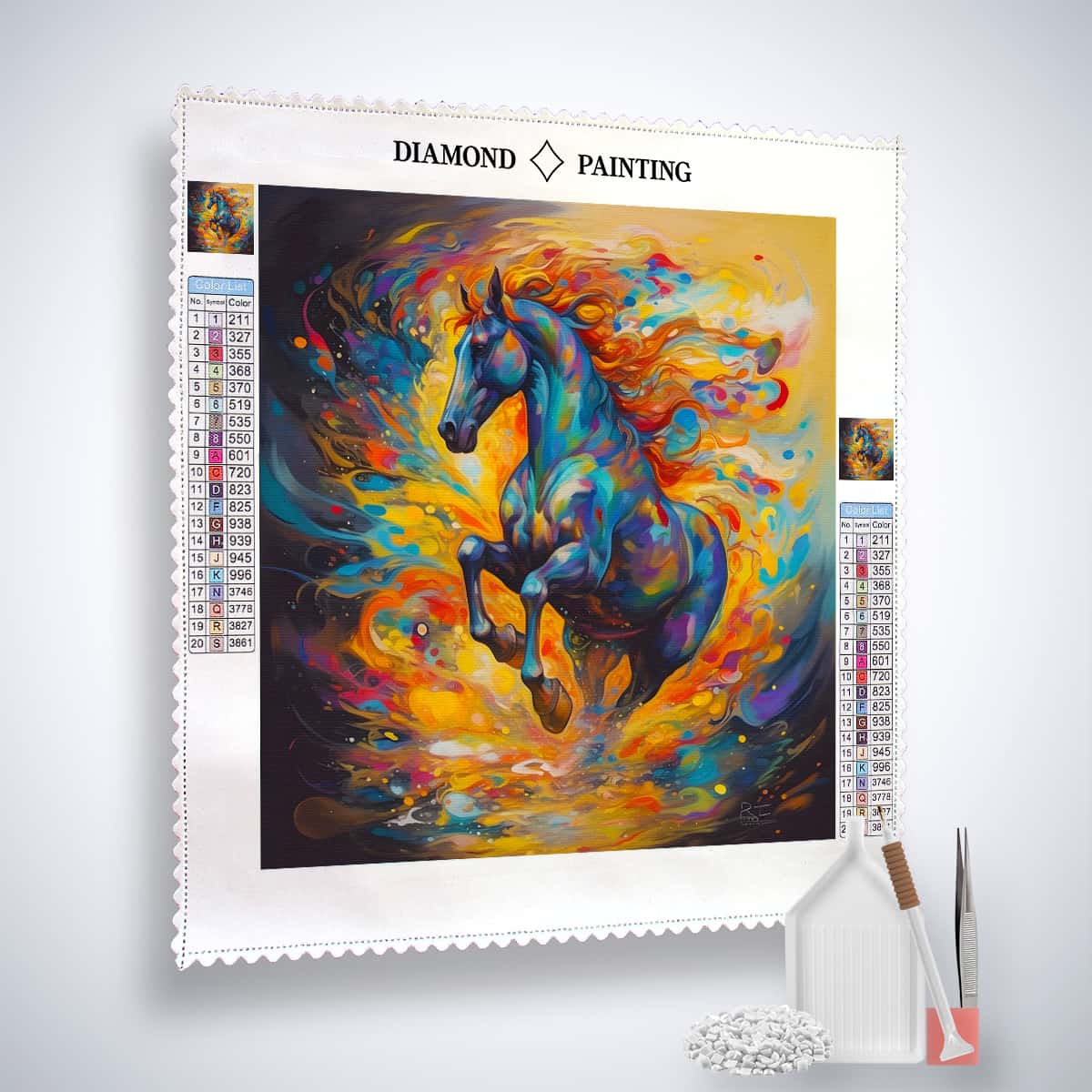 Galloping Horse (DP-2938) — Diamond Painting Kit, product view 2