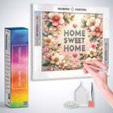 Home Sweet Home Flowers — Diamond Painting Kit, product view 3
