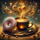 Coffee and a Donut — Diamond Painting Kit design