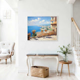 Mediterranean Dreams: A Coastal View — Diamond Painting Kit, product view 2