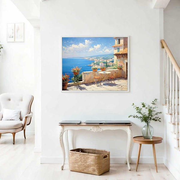 Mediterranean Dreams: A Coastal View — Diamond Painting Kit, product view 2
