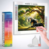 Horses under the tree — Diamond Painting Kit, product view 3