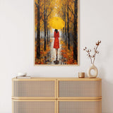 Autumn feelings: Beautiful woman in a colorful forest — Diamond Painting Kit, product view 3