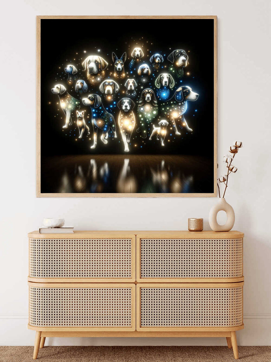 Star Dogs: A Celestial Symphony — Diamond Painting Kit, product view 2