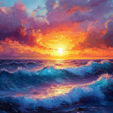 Sunfire on the Ocean — Diamond Painting Kit design