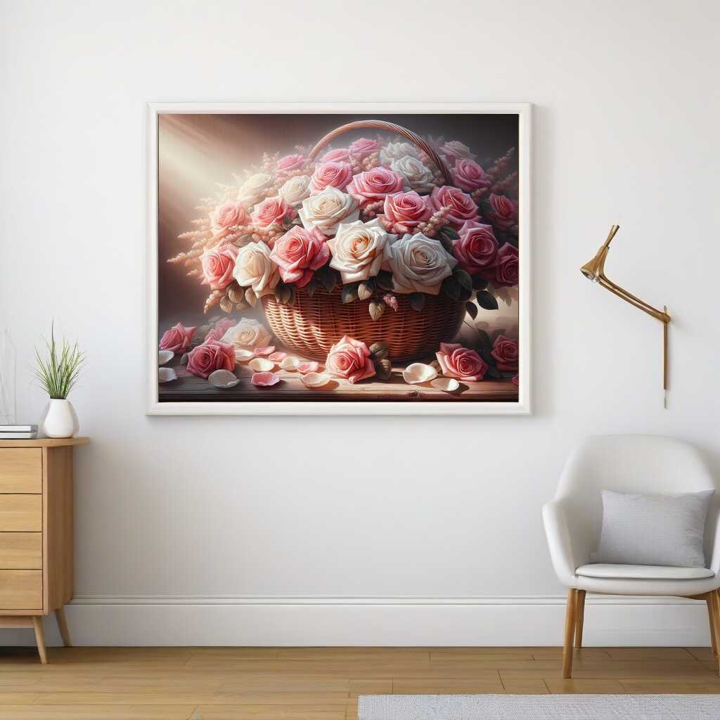 A Basket of Roses — Diamond Painting Kit, product view 2