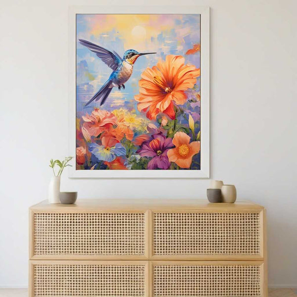 Hummingbirds Dancing Through Color — Diamond Painting Kit, product view 2