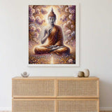 Buddha surrounded by flowers — Diamond Painting Kit, product view 2