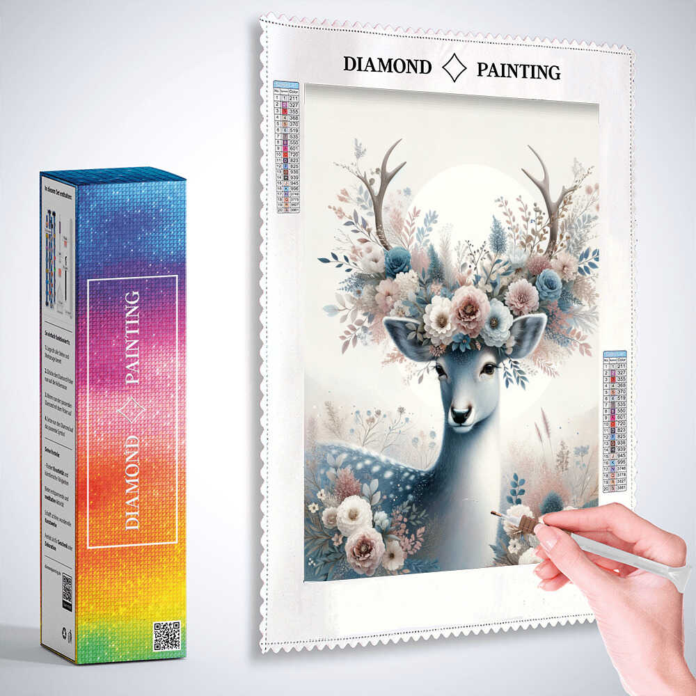 Deer on white background — Diamond Painting Kit, product view 3