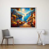 Romantic view of a Mediterranean bay — Diamond Painting Kit, product view 2