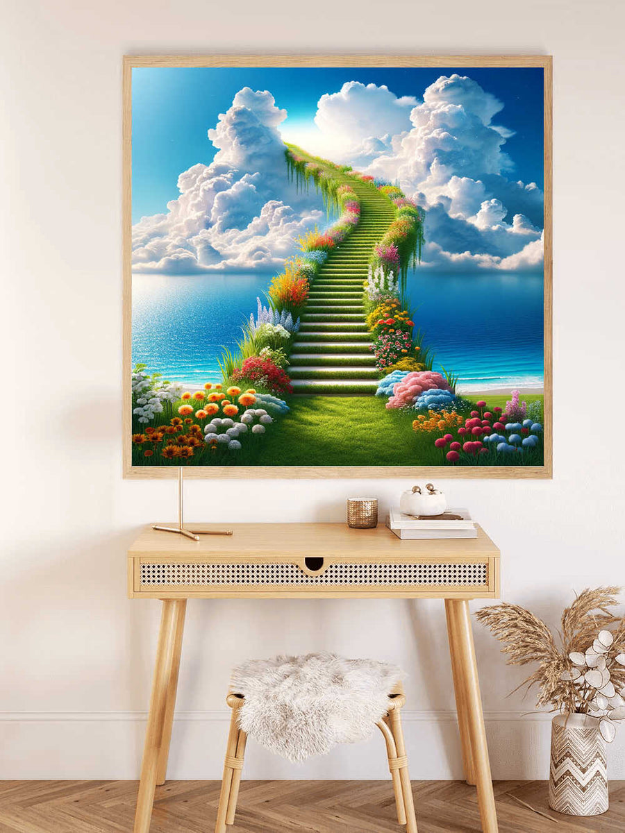 Stairway to Heaven: A dream path — Diamond Painting Kit, product view 2