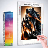 Mare with foal — Diamond Painting Kit, product view 3