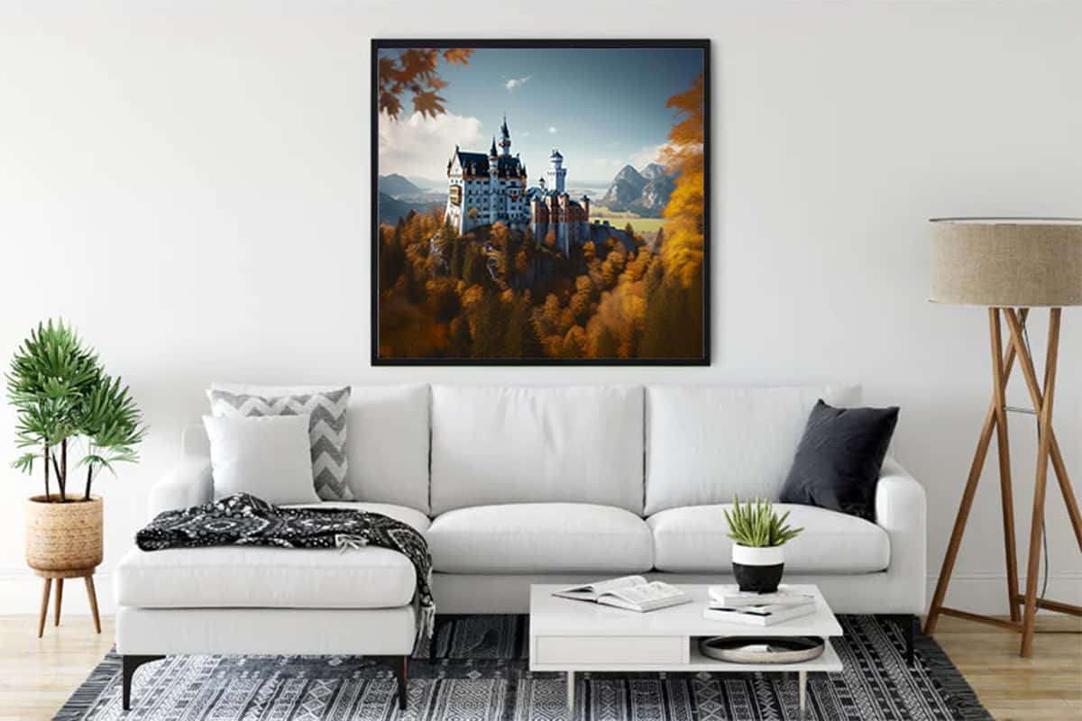 Neuschwanstein Castle — Diamond Painting Kit, product view 3