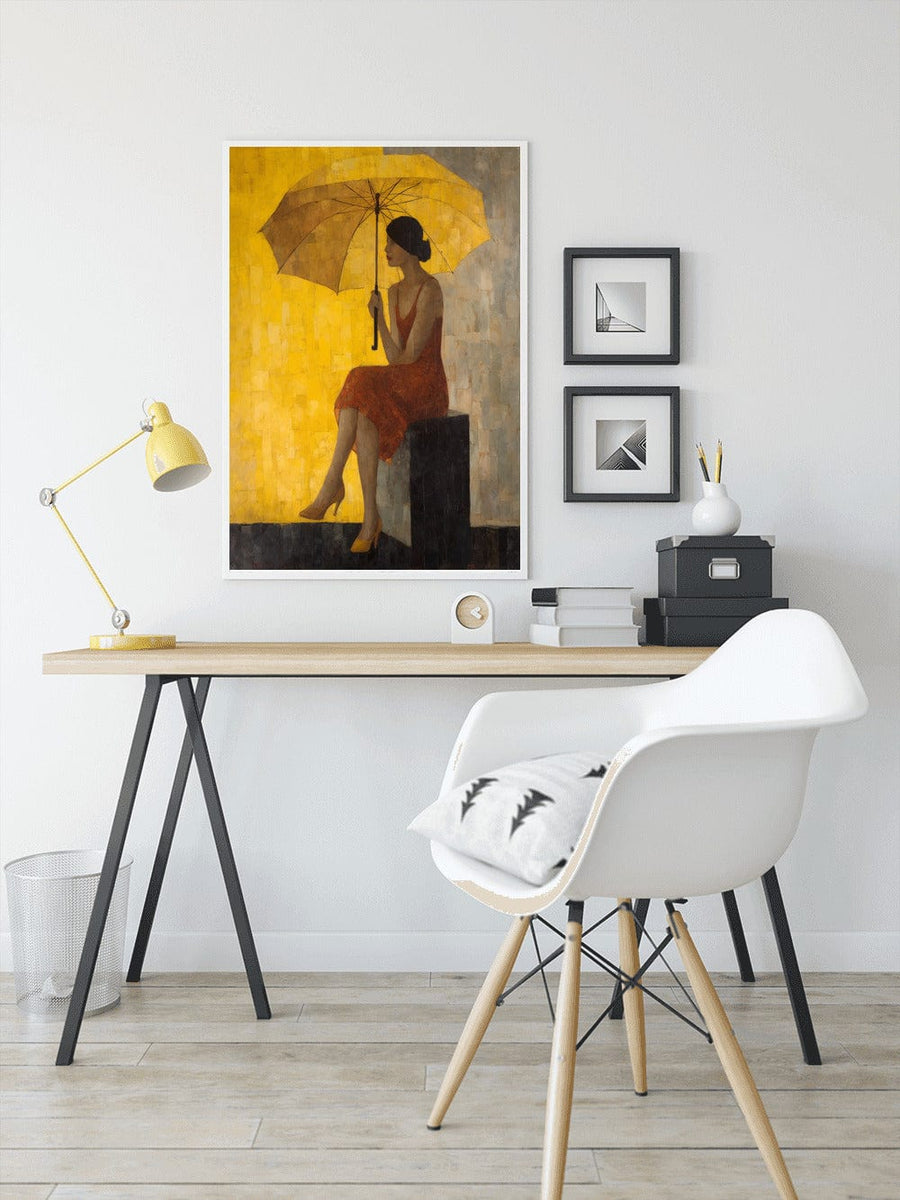 Yellow Umbrella — Diamond Painting Kit, product view 3