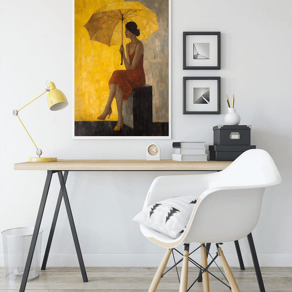 Yellow Umbrella — Diamond Painting Kit, product view 3