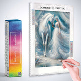 Bride with white horse — Diamond Painting Kit, product view 3