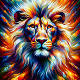 Lion in colorful — Diamond Painting Kit design