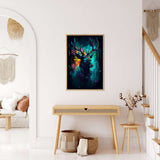Deer portrait at night — Diamond Painting Kit, product view 3