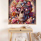 Skull with bow — Diamond Painting Kit, product view 2