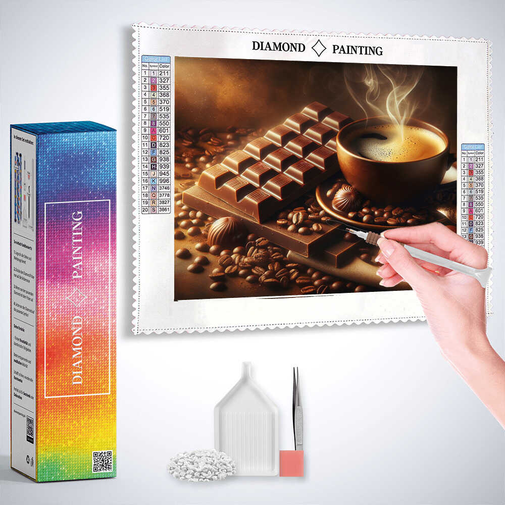 Coffee and Chocolate — Diamond Painting Kit, product view 2