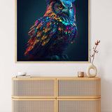 Proud owl at night — AB Diamond Painting Kit, product view 3