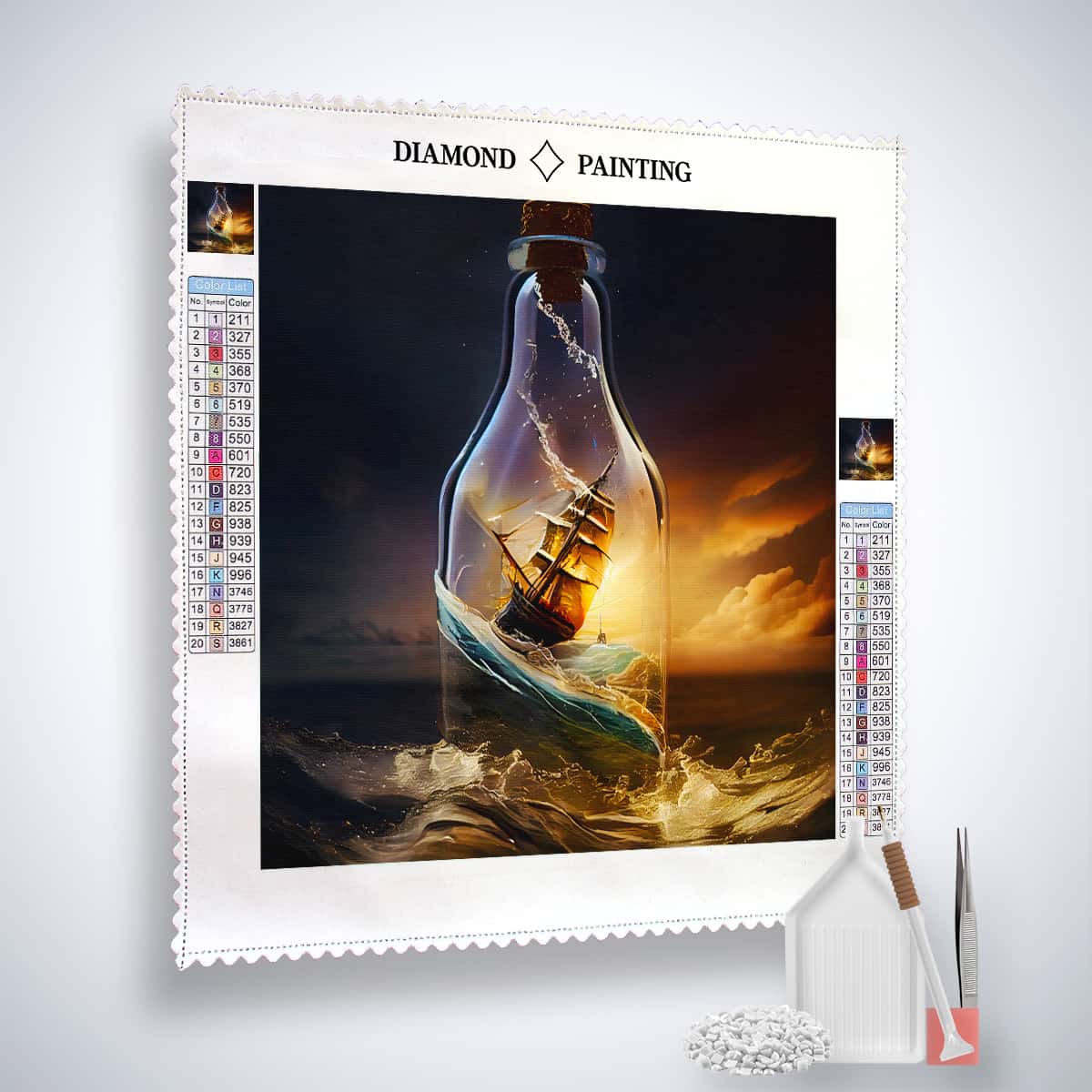 Ship in a glass — Diamond Painting Kit, product view 2
