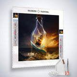 Ship in a glass — Diamond Painting Kit, product view 2