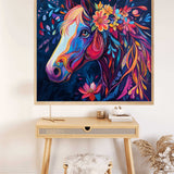 Horse with a Floral Mane — Diamond Painting Kit, product view 2