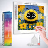 Little Bee in the Sunshine Garden — Diamond Painting Kit, product view 3