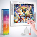 Deer and fawn Christmas — Diamond Painting Kit, product view 3