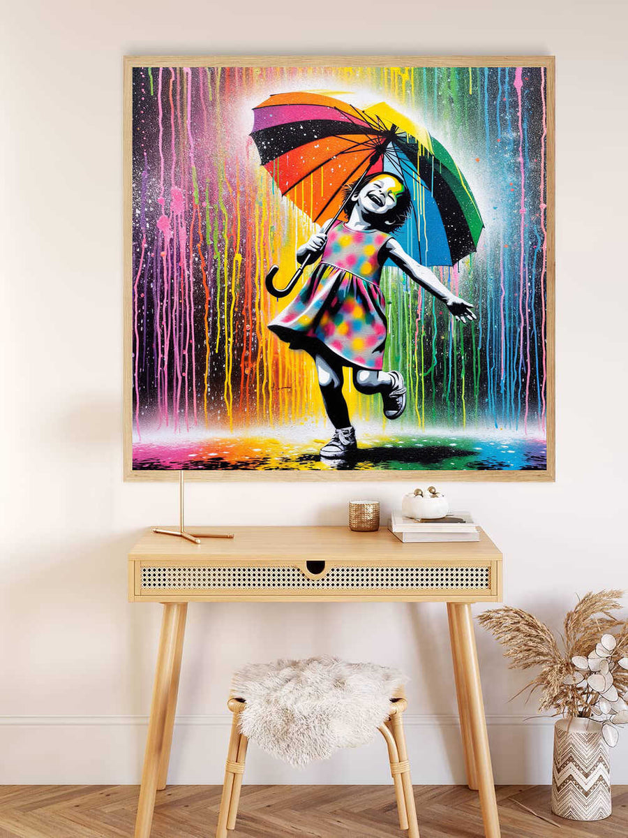 Color dance in the rain — Diamond Painting Kit, product view 2