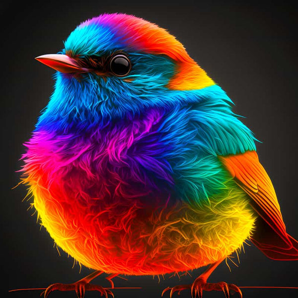 Neon Wavy Sitting — AB Diamond Painting Kit design