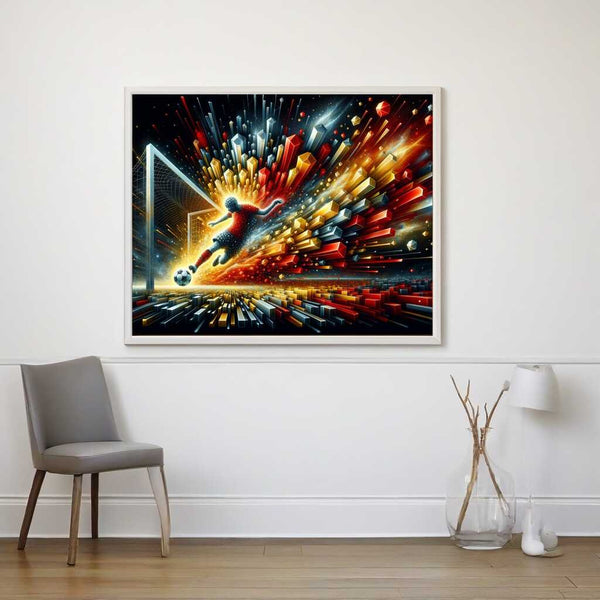 Football, abstract — Diamond Painting Kit, product view 2
