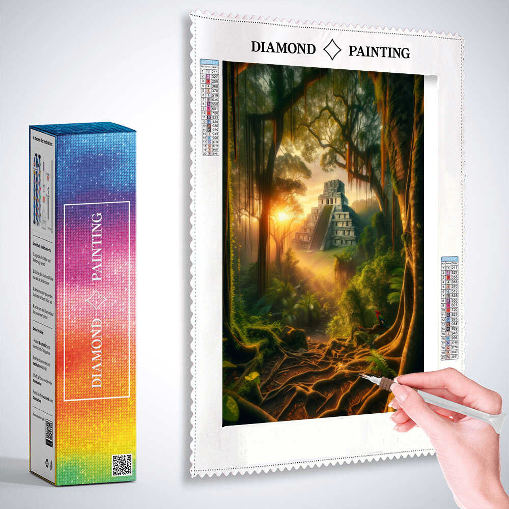 Maya Temple — Diamond Painting Kit, product view 3