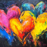 Painted Hearts in Color — Diamond Painting Kit design