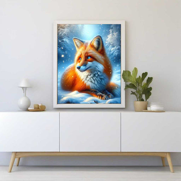 Fox in the snow (DP-0324) — Diamond Painting Kit, product view 2