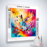 Hare with flower dance — Diamond Painting Kit, product view 2