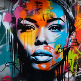 Woman Spray Art — AB Diamond Painting Kit design