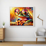 Frog wears big glasses — Diamond Painting Kit, product view 2