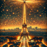Radiant Eiffel Tower Paris — Diamond Painting Kit design