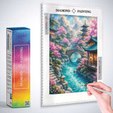 Cherry Blossom Valley — Diamond Painting Kit, product view 3
