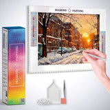 Winter Radiance at Dusk — Diamond Painting Kit, product view 2