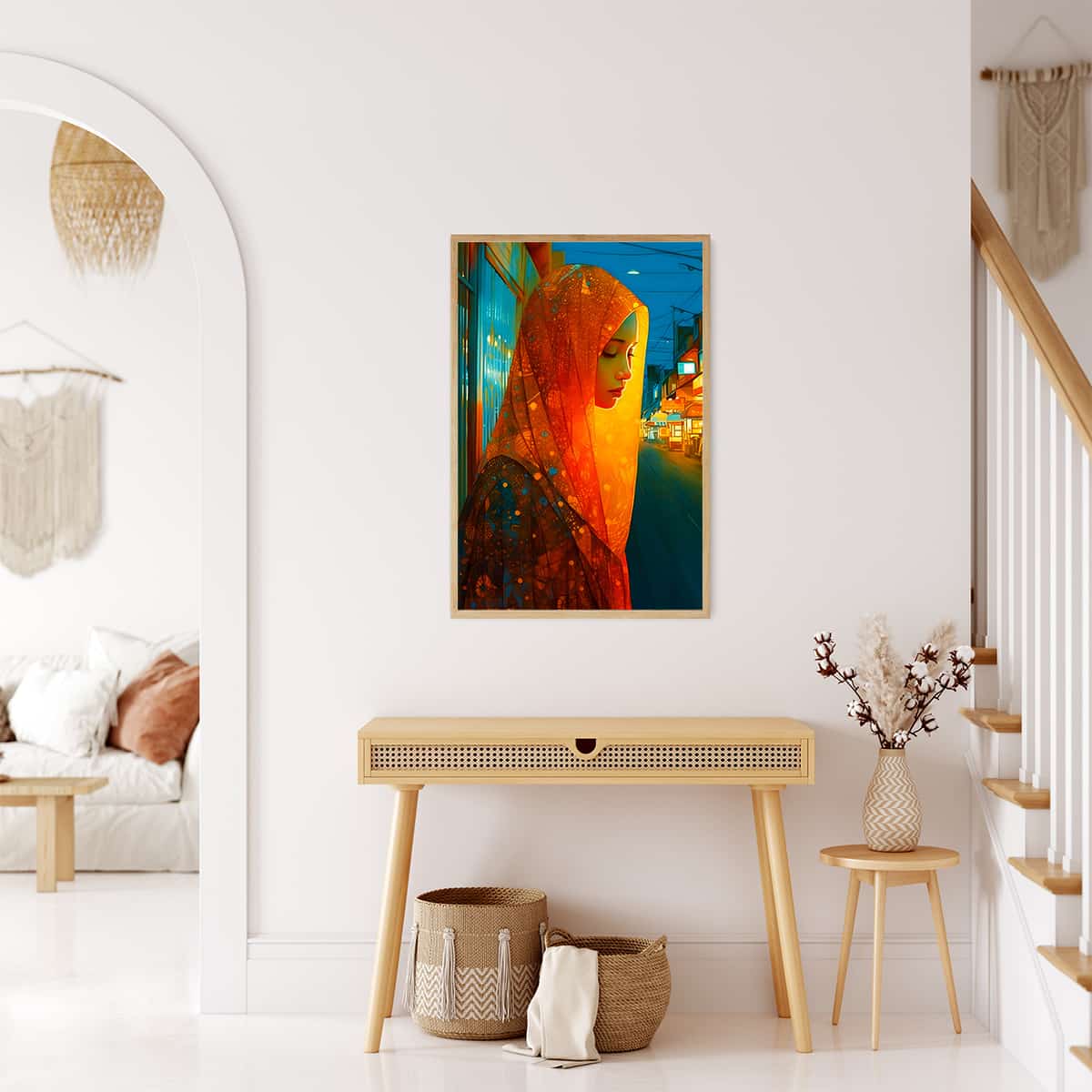 Woman in Orange — AB Diamond Painting Kit, product view 6