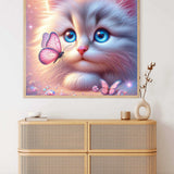 Kitten with pink butterfly — Diamond Painting Kit, product view 2