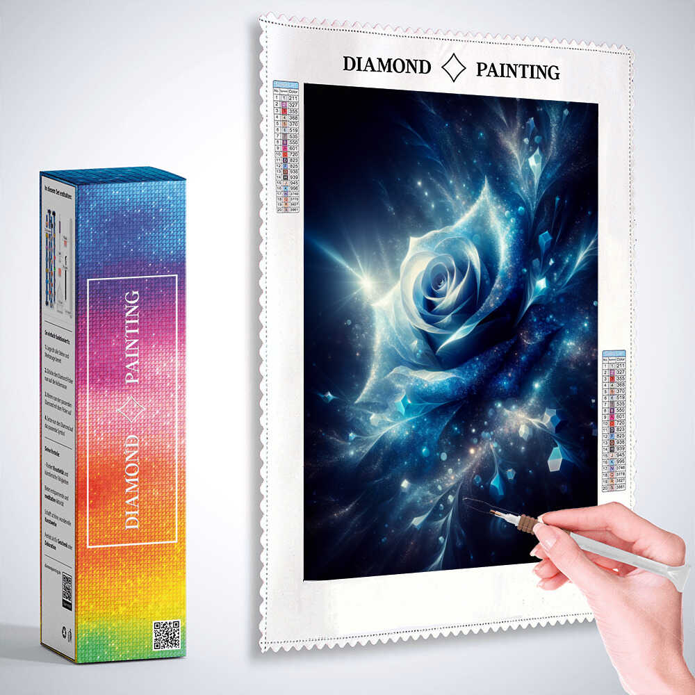 Blue Rose — Diamond Painting Kit, product view 3