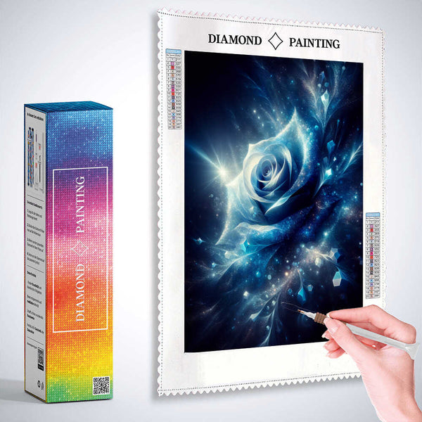 Blue Rose — Diamond Painting Kit, product view 3